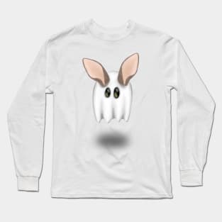 Ghost Rabbit Ears Cartoon Ghostly Sheet Trick or Treat Long Sleeve T-Shirt